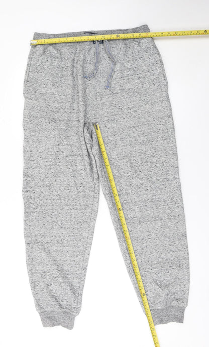 Bridgeport Men's Grey L Sweatpants Regular Fit Jersey Trousers