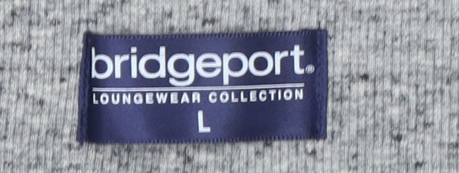 Bridgeport Men's Grey L Sweatpants Regular Fit Jersey Trousers