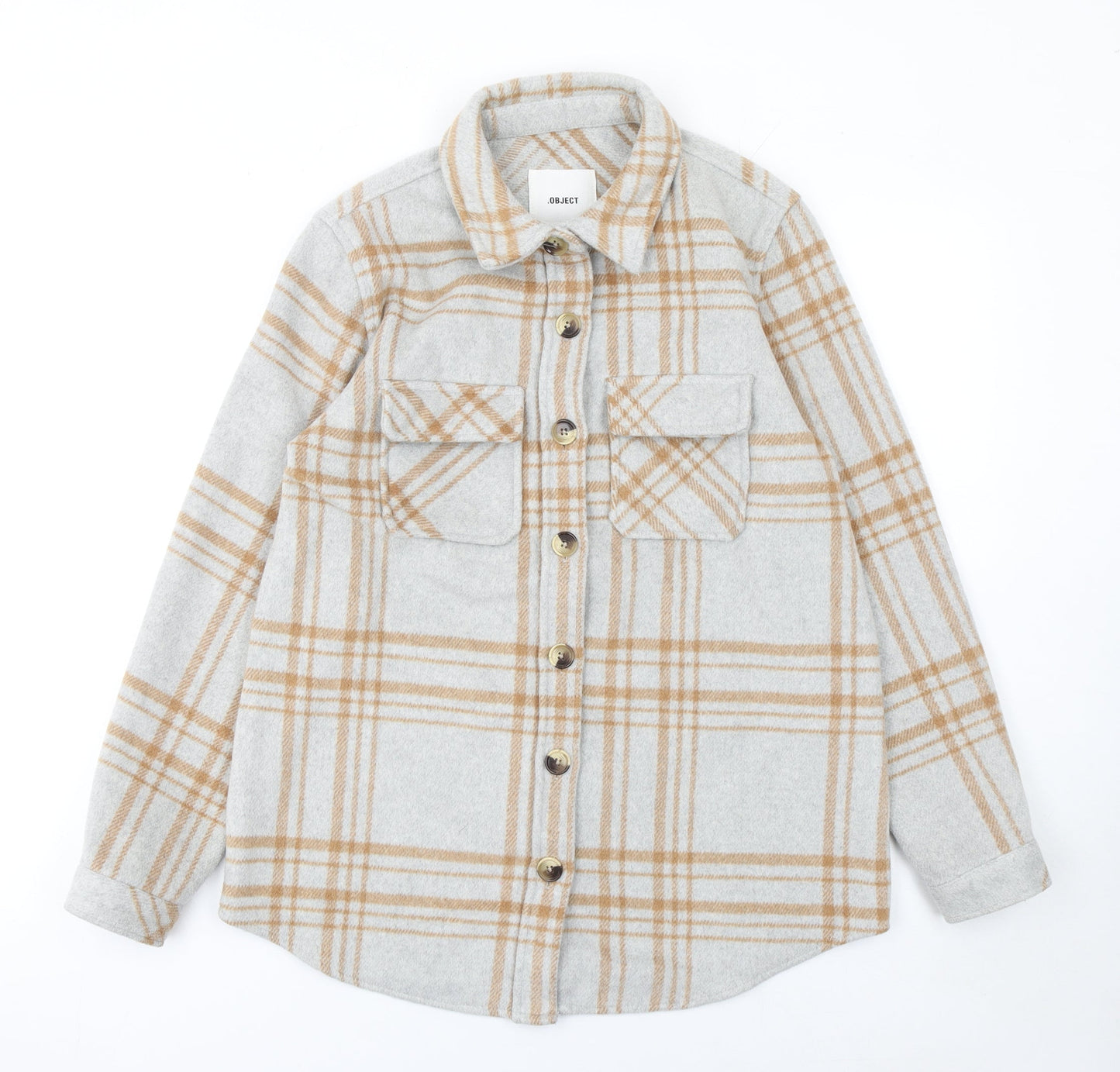 Womens UK Size 6 Object Beige Shirt Jacket