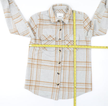 Womens UK Size 6 Object Beige Shirt Jacket