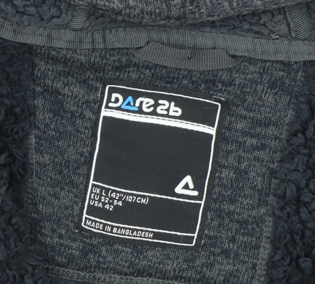 Mens UK Size L Dare 2B Grey Full Zip Hoodie
