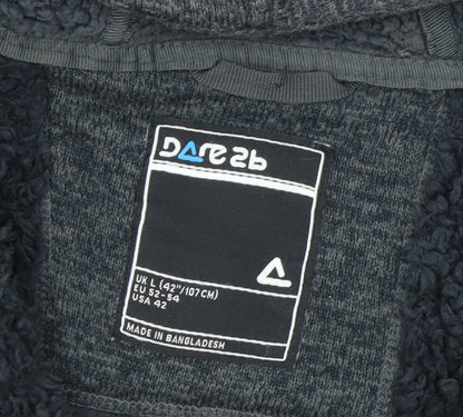 Mens UK Size L Dare 2B Grey Full Zip Hoodie
