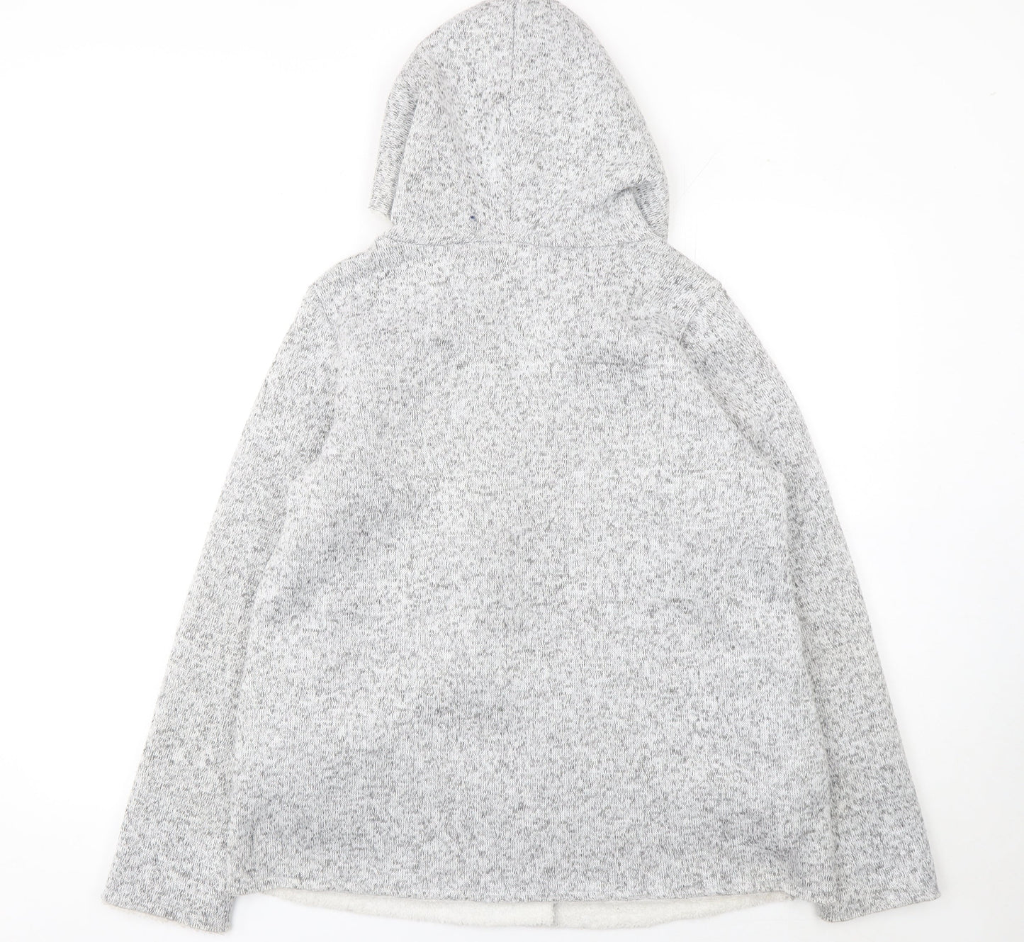 Esmara Women's Grey Hooded Full Zip Fleece Lined Hoodie Size 12