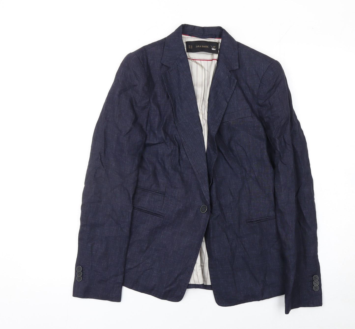 Womens UK Size XS Zara Basic Regular Blue Blazer