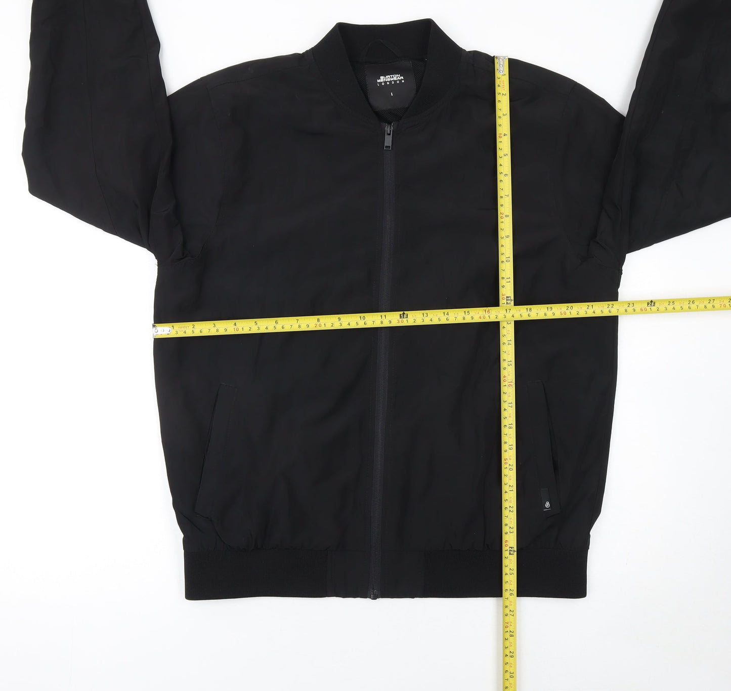 Mens UK Size L Burton Menswear London Black Bomber Jacket