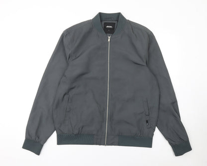Mens UK Size L Burton Menswear London Grey Bomber Jacket
