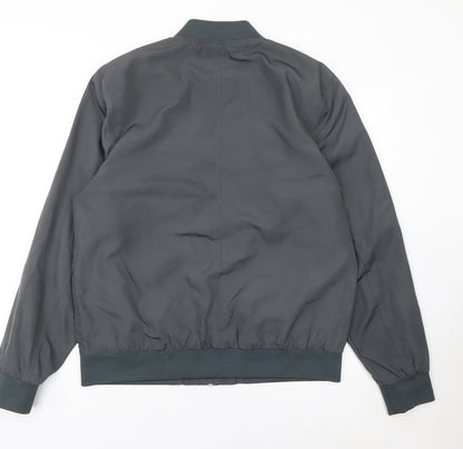 Mens UK Size L Burton Menswear London Grey Bomber Jacket