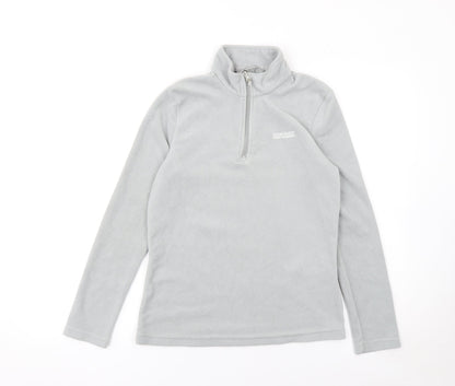 Regatta Women's Grey 1/2 Zip Fleece Sweatshirt UK 10 Outdoor Warm Top