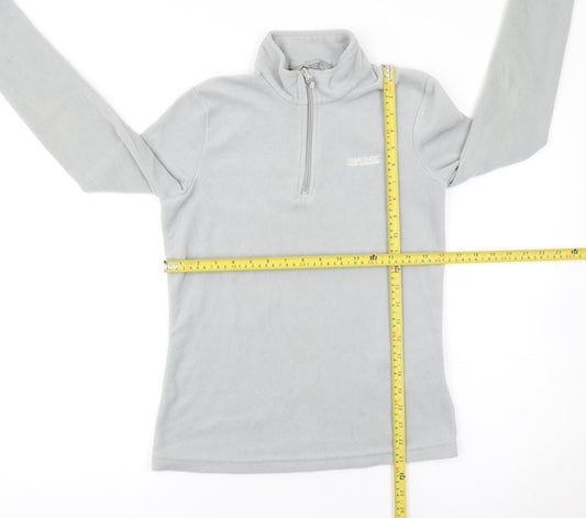 Regatta Women's Grey 1/2 Zip Fleece Sweatshirt UK 10 Outdoor Warm Top