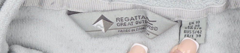 Regatta Women's Grey 1/2 Zip Fleece Sweatshirt UK 10 Outdoor Warm Top