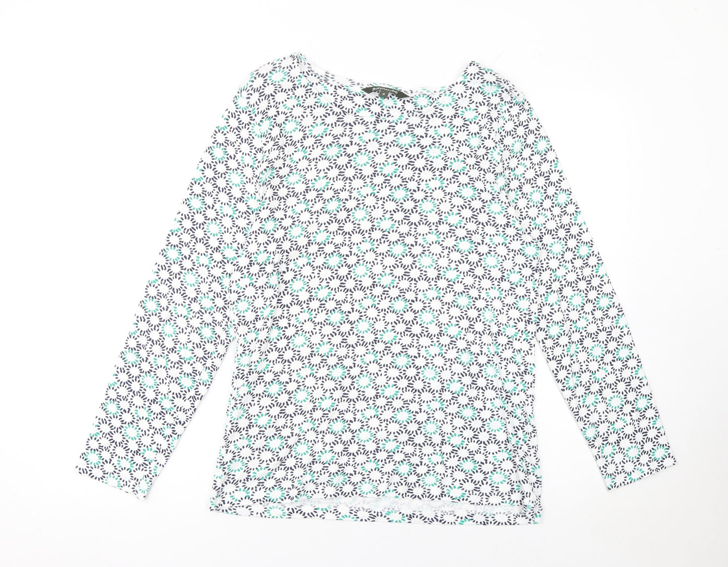 Bonmarché Women's Multicoloured Floral Cotton Long Sleeve T-Shirt Size 18