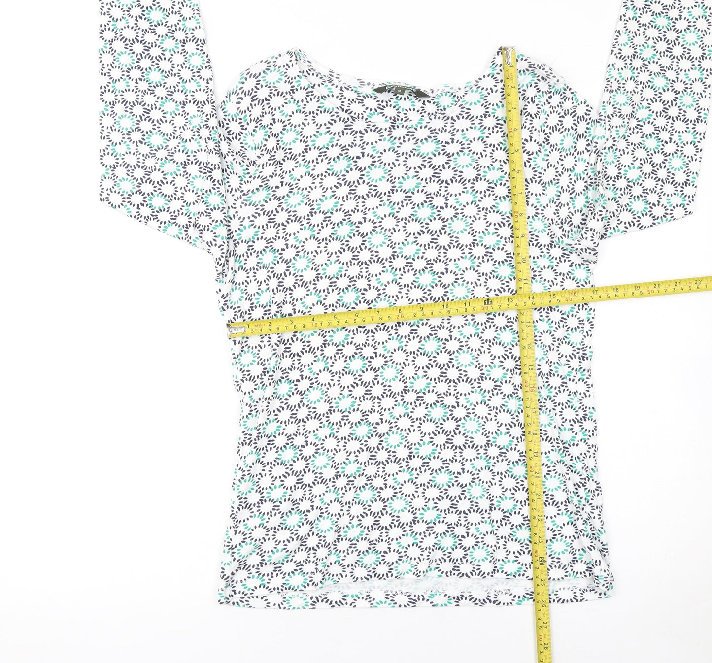 Bonmarché Women's Multicoloured Floral Cotton Long Sleeve T-Shirt Size 18