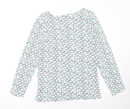 Bonmarché Women's Multicoloured Floral Cotton Long Sleeve T-Shirt Size 18