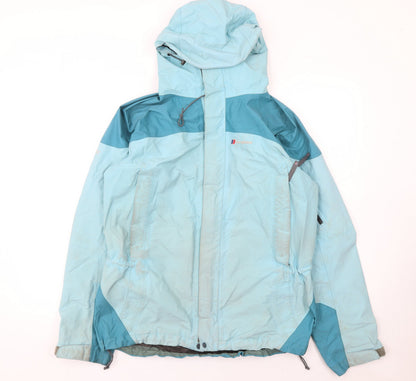 Womens UK Size 14 Berghaus Blue Rain Coat