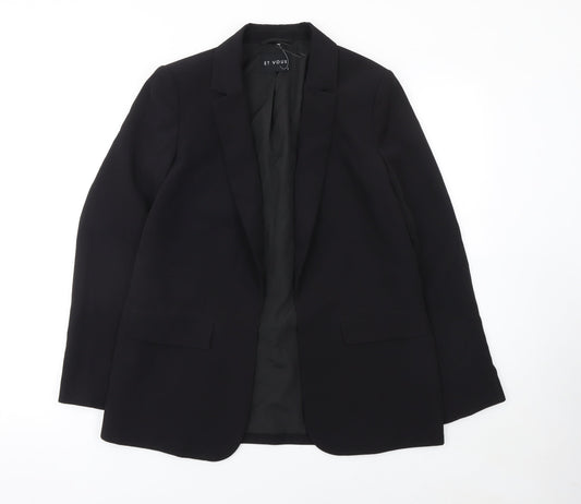 Womens UK Size 8 Et Vous Regular Black Blazer