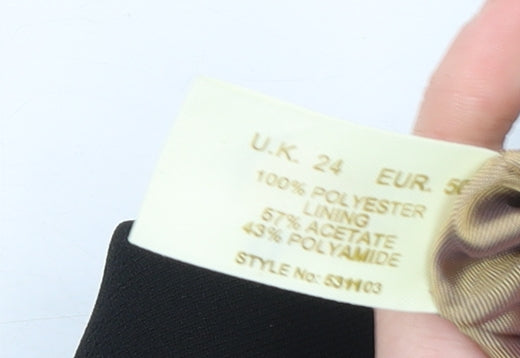 Ann Harvey Women's Black Long Sleeve Suit Jacket UK 24 Classic Blazer