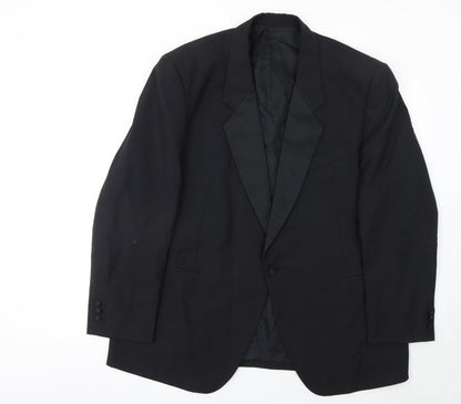 Mens UK Size 46 Varteks Regular Black Suit Jacket