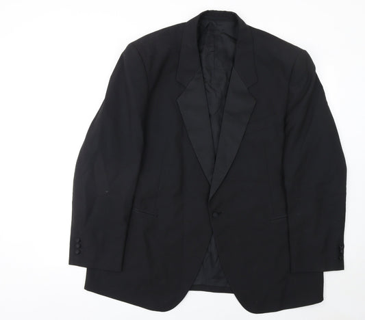 Mens UK Size 46 Varteks Regular Black Suit Jacket
