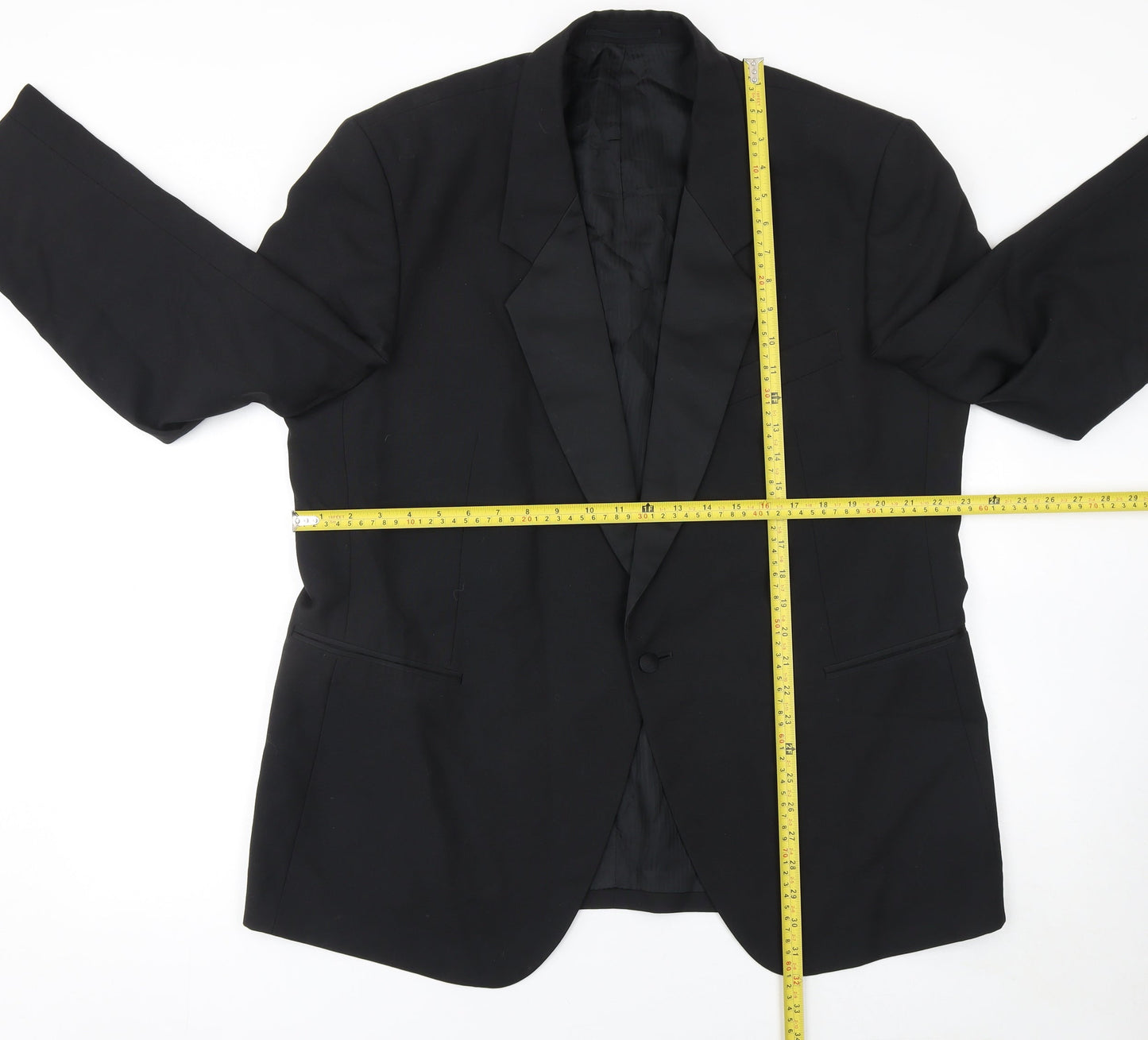 Mens UK Size 46 Varteks Regular Black Suit Jacket