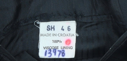 Mens UK Size 46 Varteks Regular Black Suit Jacket