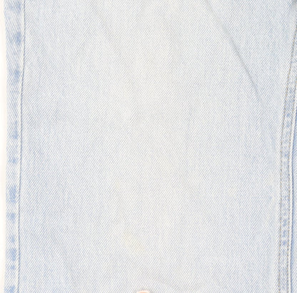 Unisex Adultss UK Size M Stradivarius Regular Fit Straight Blue Jeans