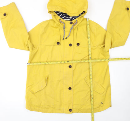 Joules Women’s Yellow Waterproof Rain Coat Jacket UK 18 Hooded