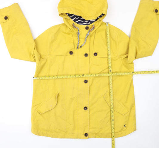 Joules Women’s Yellow Waterproof Rain Coat Jacket UK 18 Hooded
