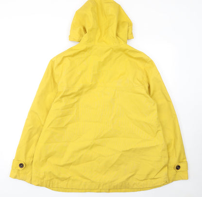 Joules Women’s Yellow Waterproof Rain Coat Jacket UK 18 Hooded