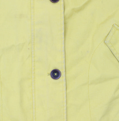Joules Women’s Yellow Waterproof Rain Coat Jacket UK 18 Hooded