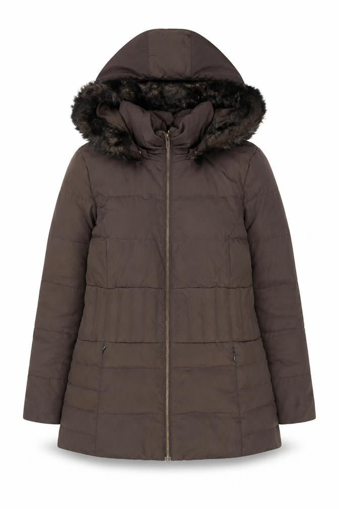 Womens UK Size 10 Phase Eight Brown Puffer Jacket