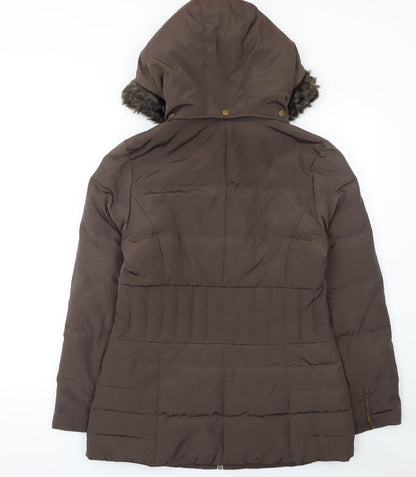 Womens UK Size 10 Phase Eight Brown Puffer Jacket