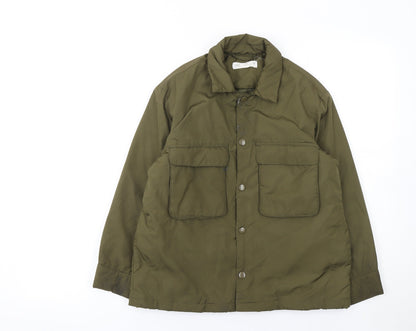Girls UK Size 9 Years Zara Green Basic Jacket