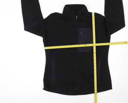 Marks and Spencer Women's Black Fleece Full Zip Activewear Jacket Size 12