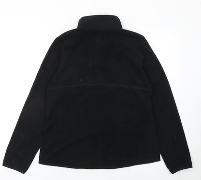 Marks and Spencer Women's Black Fleece Full Zip Activewear Jacket Size 12