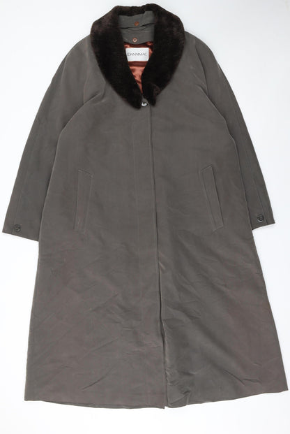 Womens UK Size M Dannimac Brown Overcoat