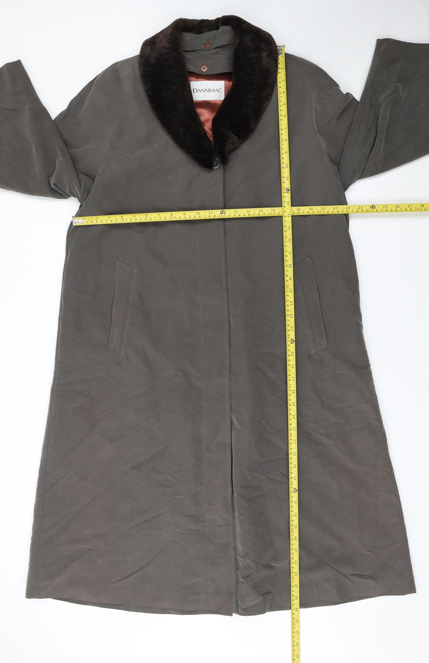 Womens UK Size M Dannimac Brown Overcoat