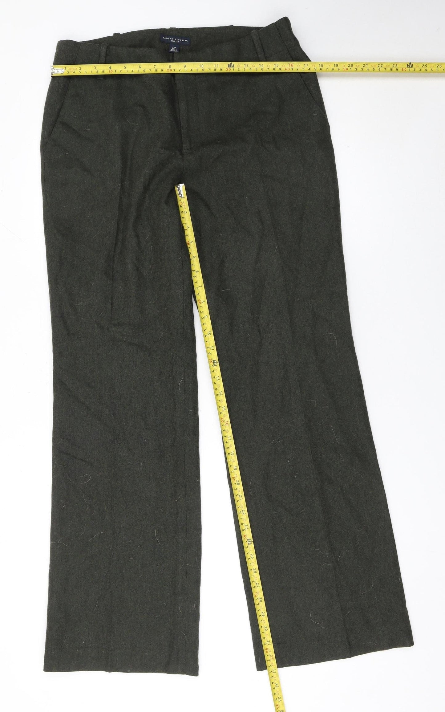 Banana Republic Women Green Wool Cashmere Dress Pants Size 12R