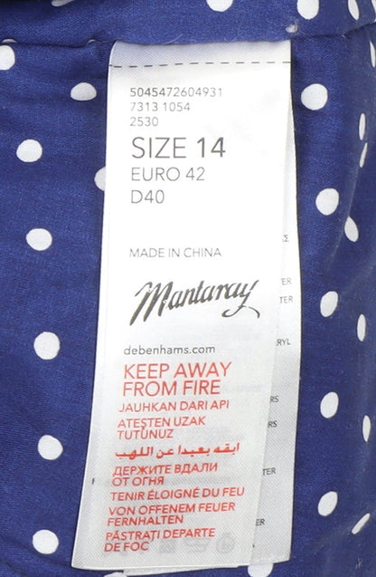 Mantaray Womens Grey Wool Blend Hooded Pea Coat Size 14