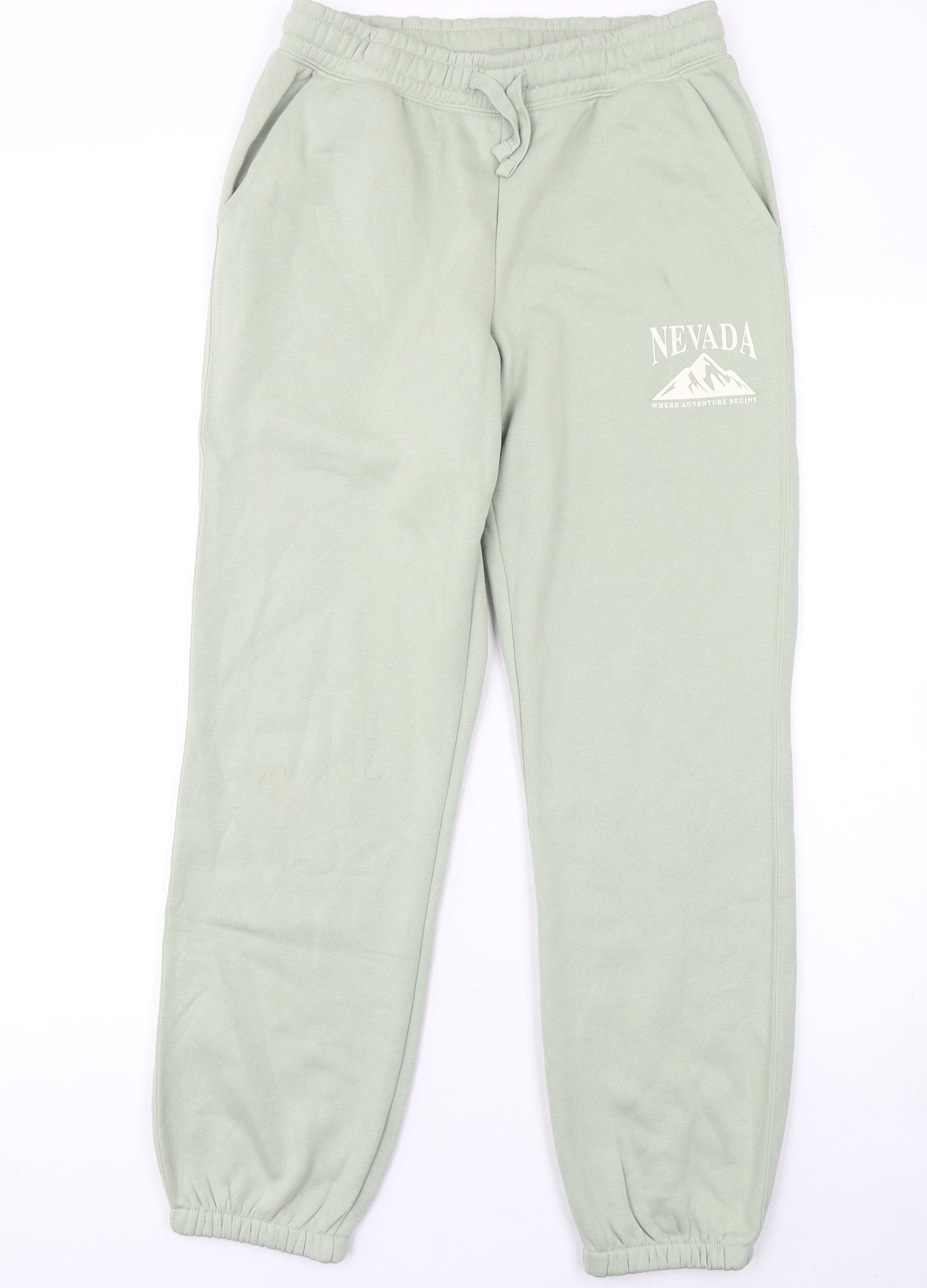 Primark Womens Green Jogger Trousers XS Fleece Comfort Casual