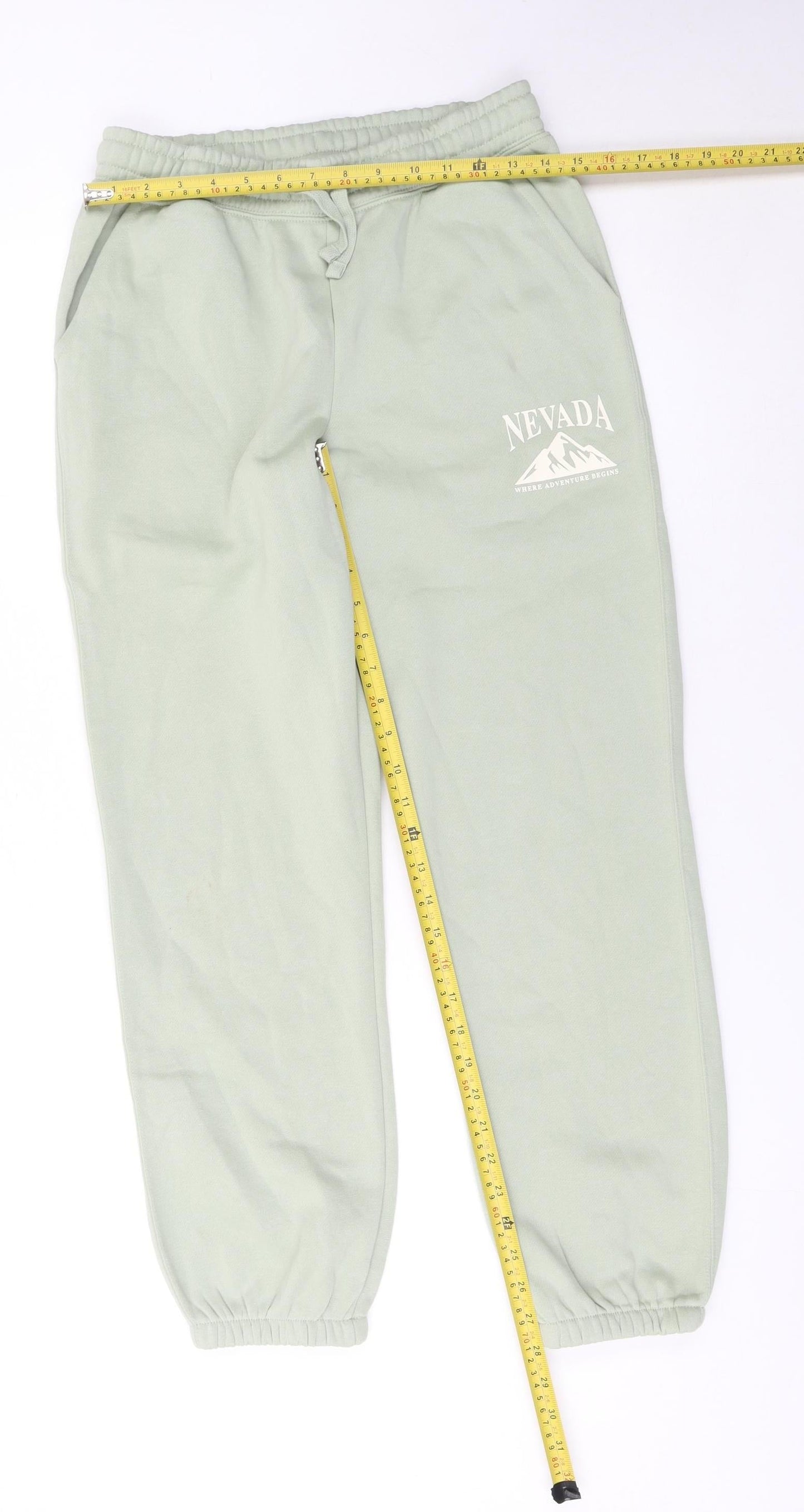Primark Womens Green Jogger Trousers XS Fleece Comfort Casual