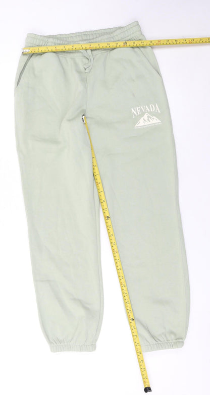 Primark Womens Green Jogger Trousers XS Fleece Comfort Casual