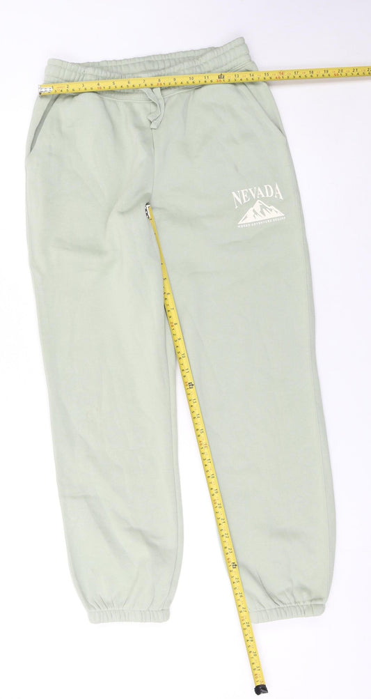 Primark Womens Green Jogger Trousers XS Fleece Comfort Casual