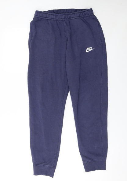 Nike Men's Blue Sweatpants M Regular Fit Comfort Logo Joggers