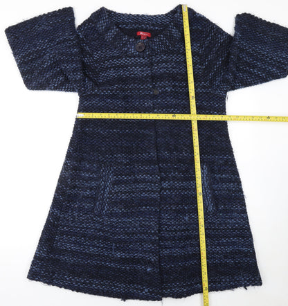 Womens UK Size 14 Monsoon Blue Cape Jumper