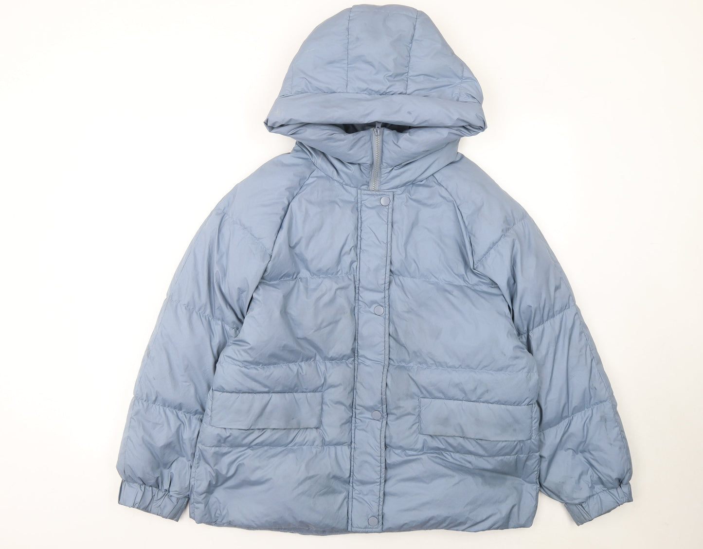 Womens UK Size S MILK Blue Puffer Jacket