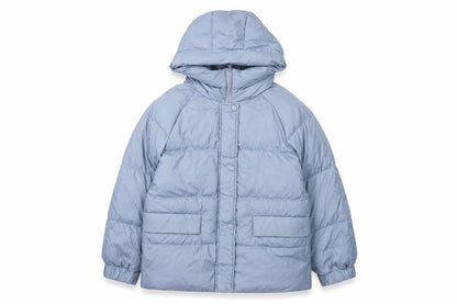 Womens UK Size S MILK Blue Puffer Jacket
