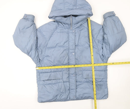 Womens UK Size S MILK Blue Puffer Jacket