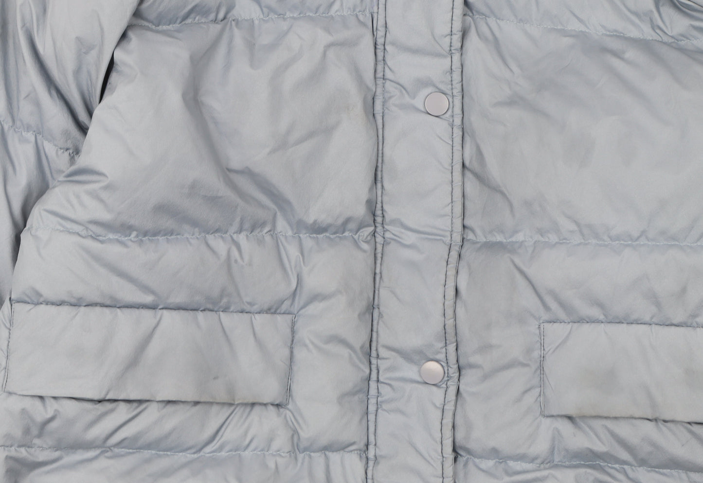 Womens UK Size S MILK Blue Puffer Jacket