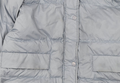 Womens UK Size S MILK Blue Puffer Jacket