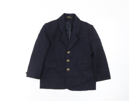 Marks and Spencer Boys Blue Wool Blazer 4 Years Formal Jacket